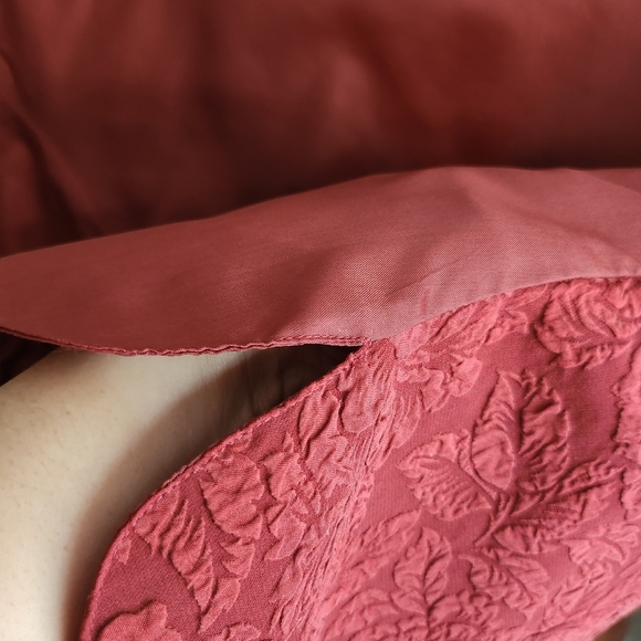 Vintage Red Embossed Victorian Denim Republic Ladies Vest Sz L - Picture 7 of 10